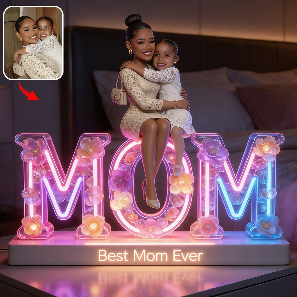 Custom Any Photo - Personalized Mother Acrylic LED Night Light
