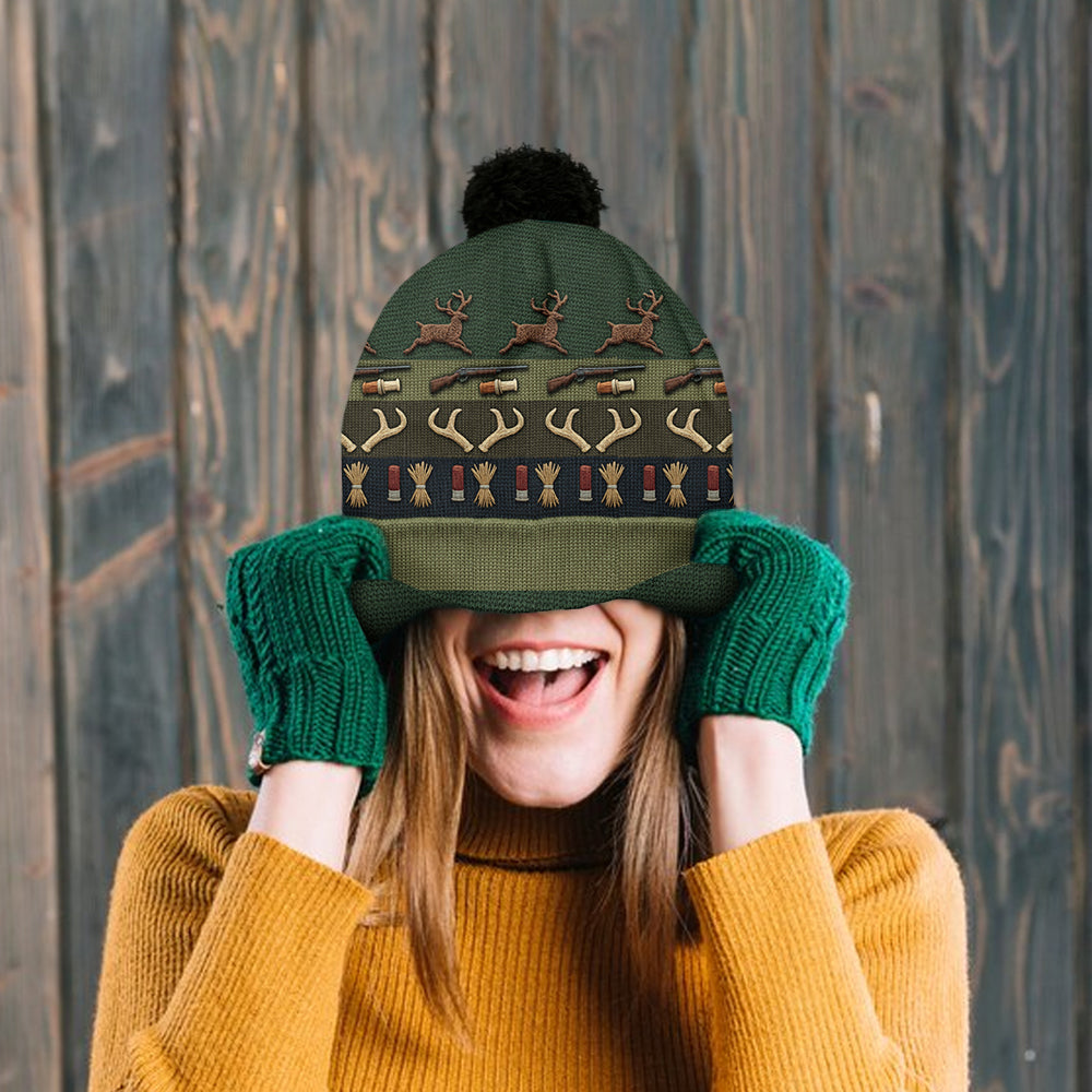 Deer Hunting Season - Personalized Hunting Beanie Hat