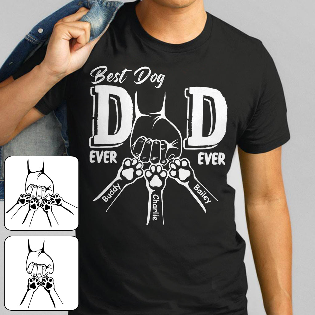 Best Dog Dad Ever - Personalized Dog T-shirt And Hoodie