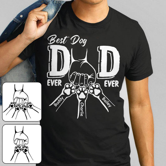 Best Dog Dad Ever - Personalized Dog T-shirt And Hoodie