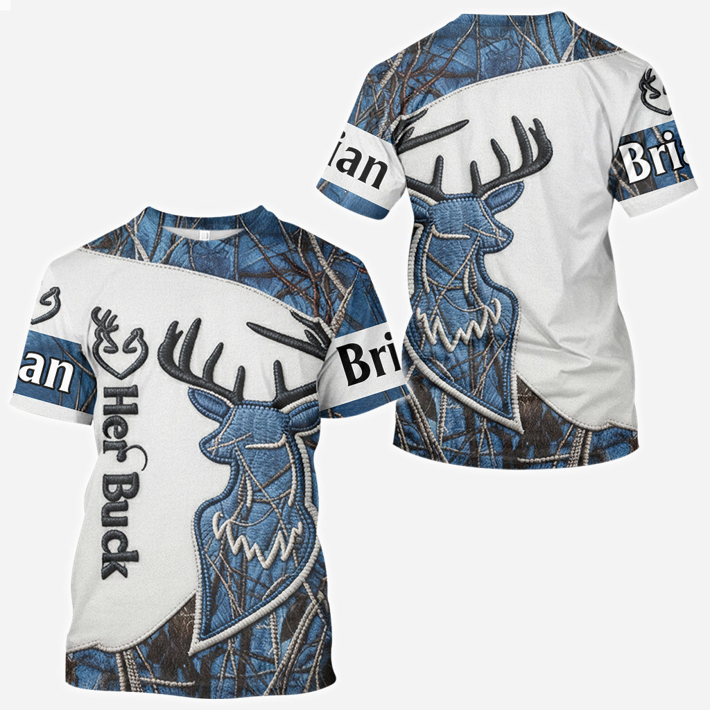 Couple Matching Shirts, Hunting Couple Matching Shirt - Personalized Hunting All Over Shirt
