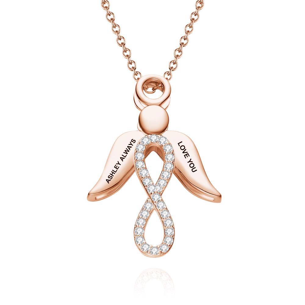Little Angel - Personalized Name Wings Necklace