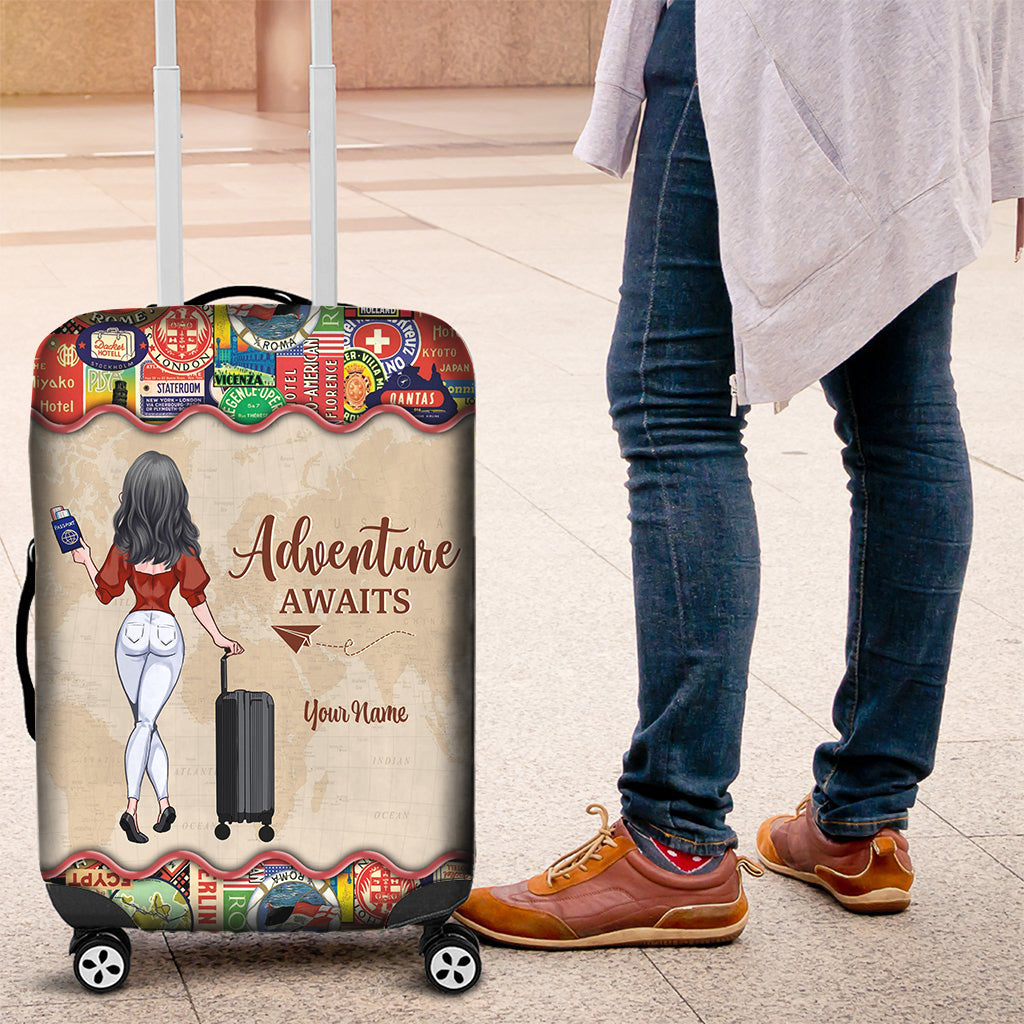 Adventure Awaits - Personalized Travelling Luggage Cover