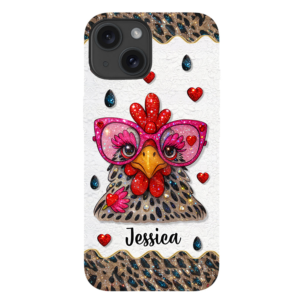 Crazy Chicken Lady - Personalized Chicken Full Print Phone Case