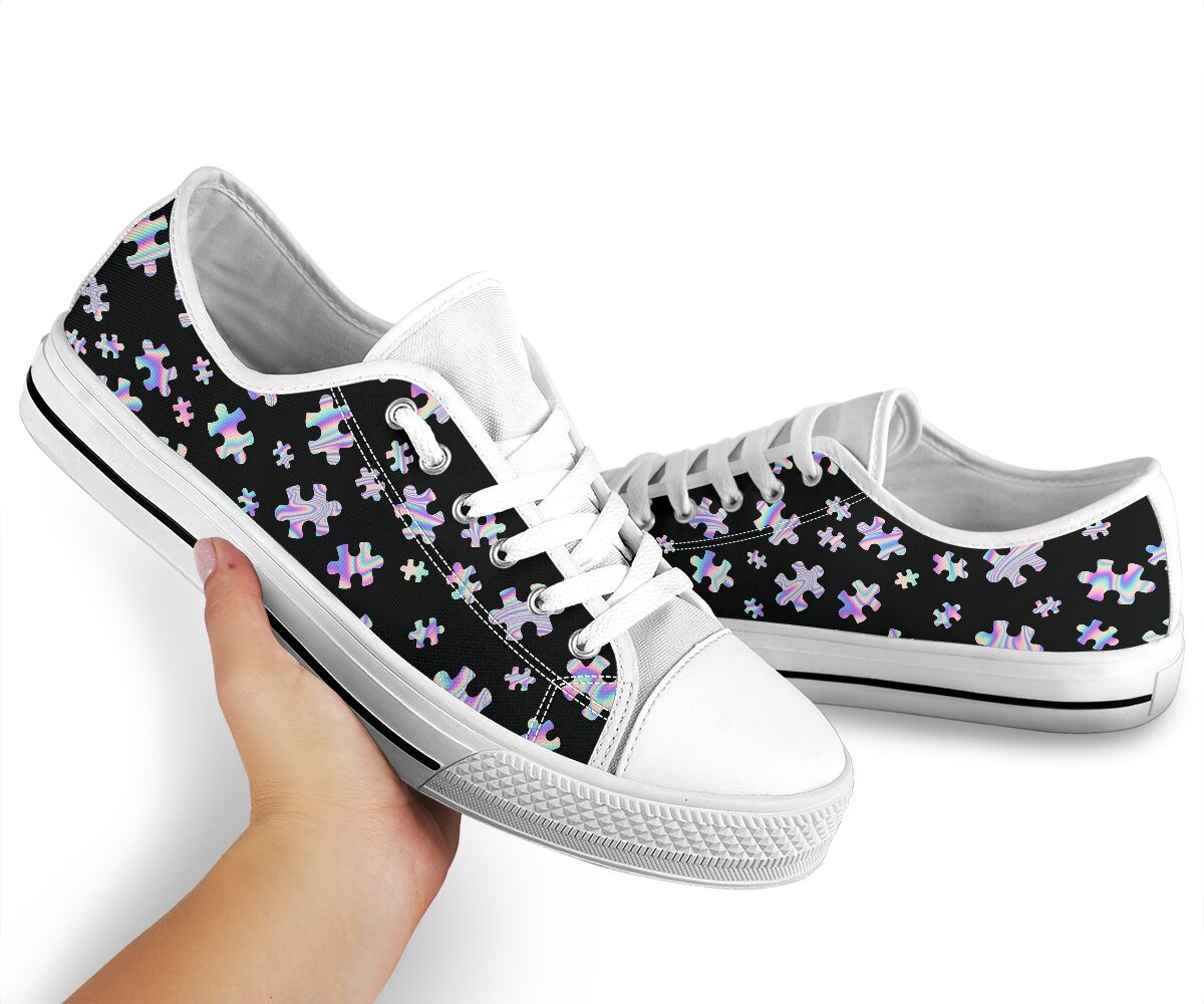 Autism Holographic Autism Awareness Low Top Shoes 0622