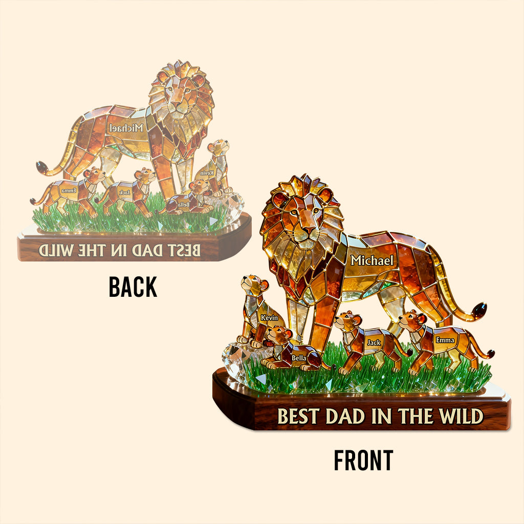 Best Dad In The Wild - Personalized Father Custom Shaped Acrylic Plaque