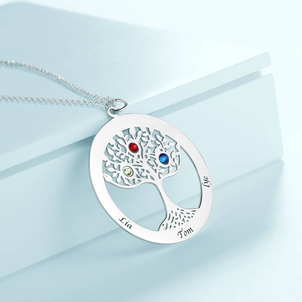 Personalized Family Tree Necklace With Birthstone