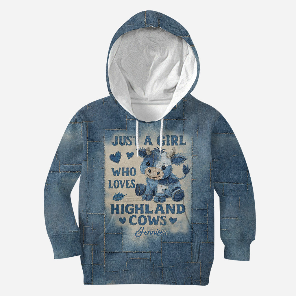 Just A Girl Who Loves Highland Cows - Personalized Highland Cow All Over Shirt