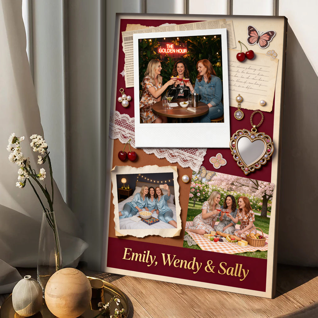 Any Photo Bestie Forever - Personalized Bestie Canvas And Poster