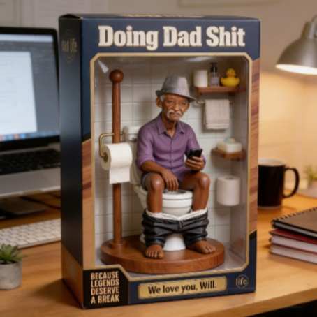 Customized "Doing Dad Shit" Action Figure – Funny Older Latin Dad Life Toy Statue, Hilarious Gag Gift for Father’s Day Man Cave Decor