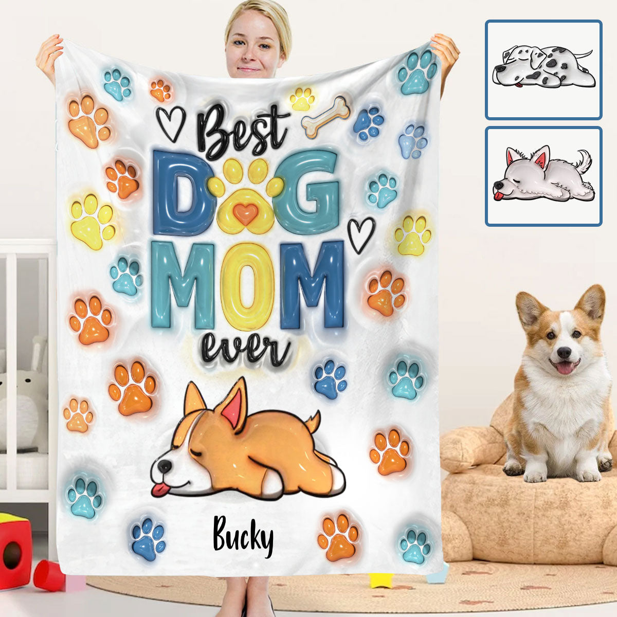 Best Dog Dad/ Mom Ever - Personalized Dog Blanket