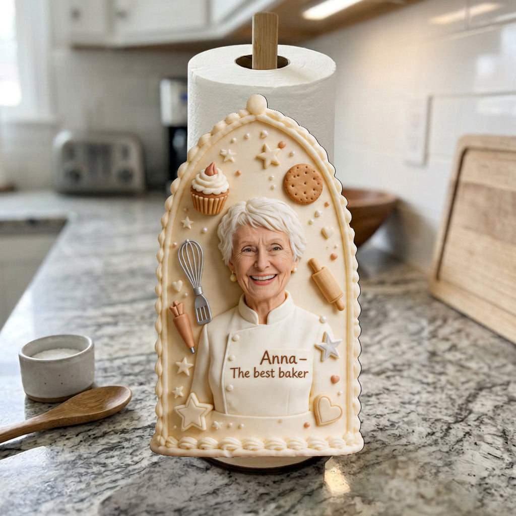 Love Baking, Baker Gift - Personalized Baking Paper Towel Stand