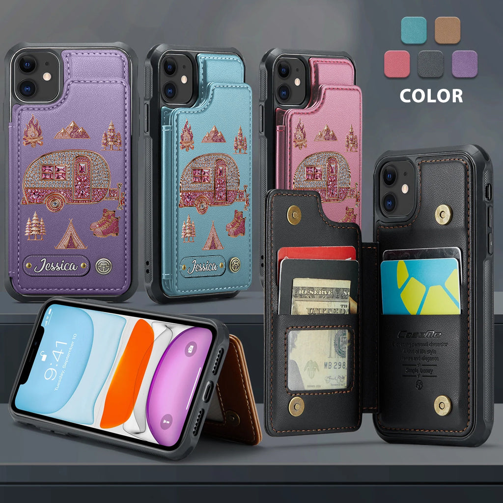 Love Camping - Personalized Camping Wallet Phone Case
