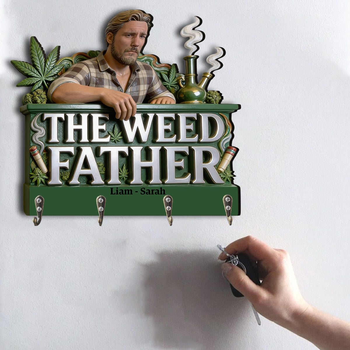 Custom Any Photo - Personalized Weed Custom Shaped Hanging Rack