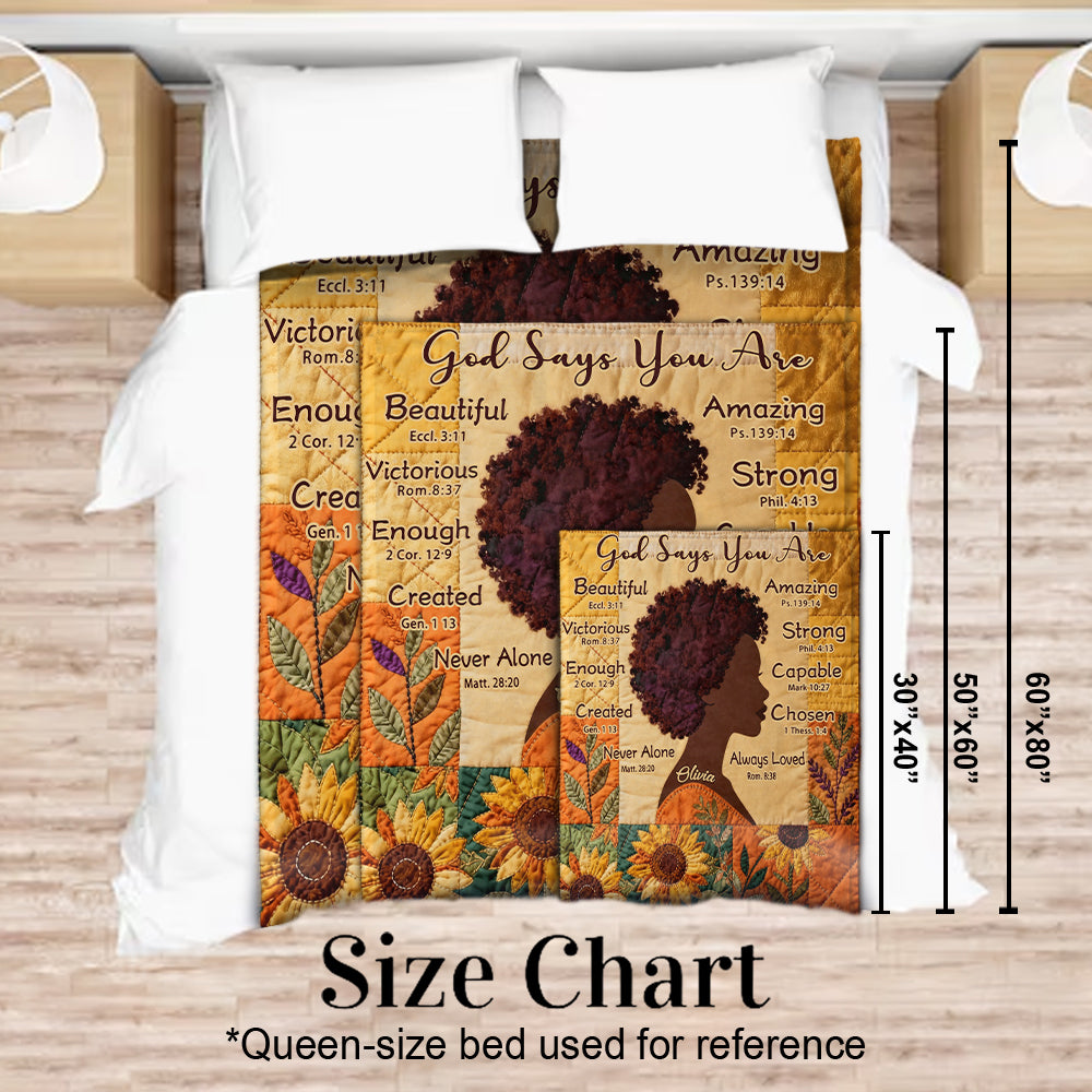Black Queen - Personalized African American Blanket