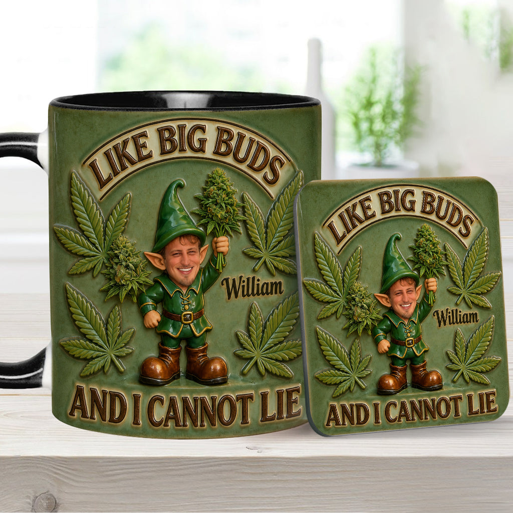 I Like Big Buds - Personalized Weed Accent Mug & Coaster