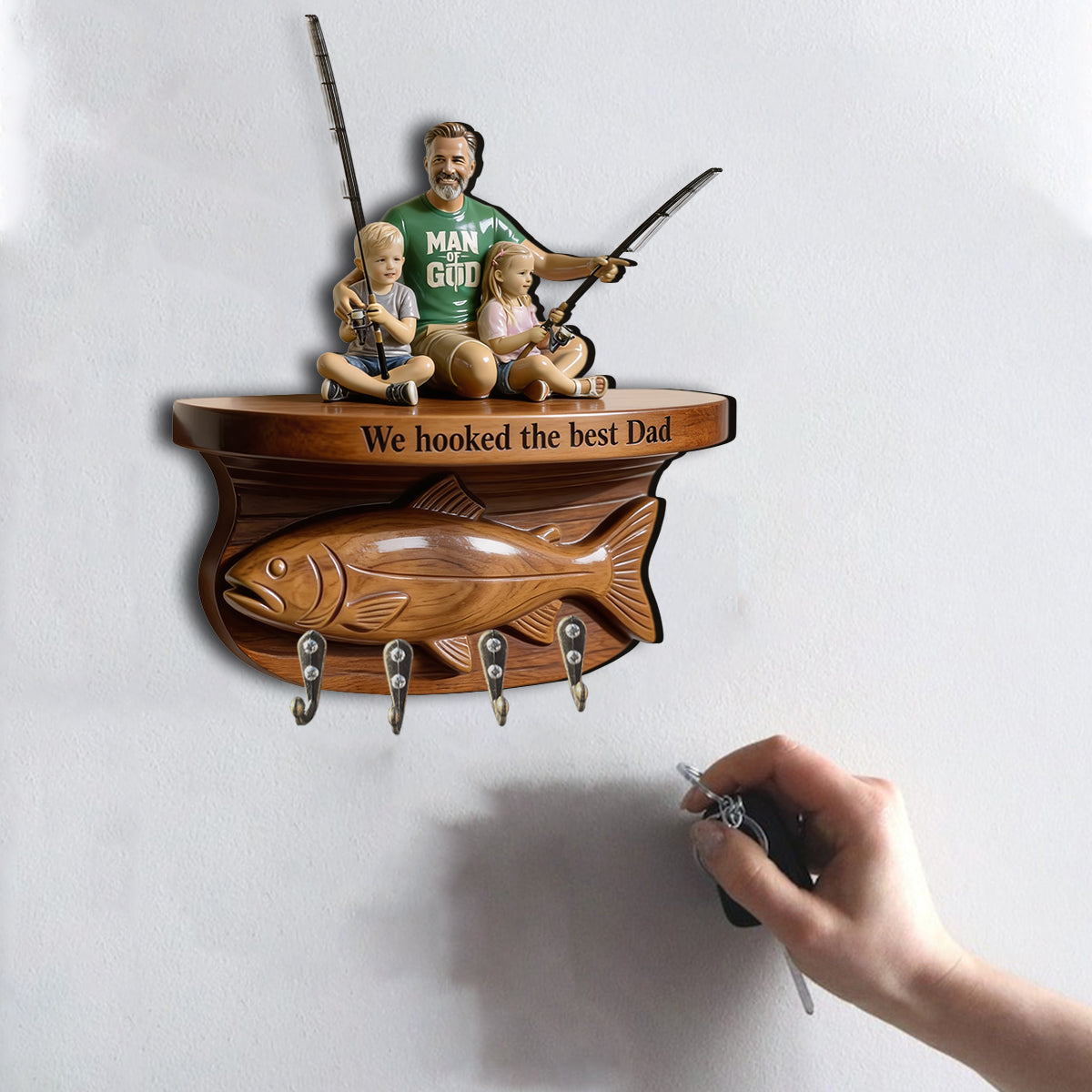 Fishing Life - Personalized Fishing Custom Shaped Hanging Rack