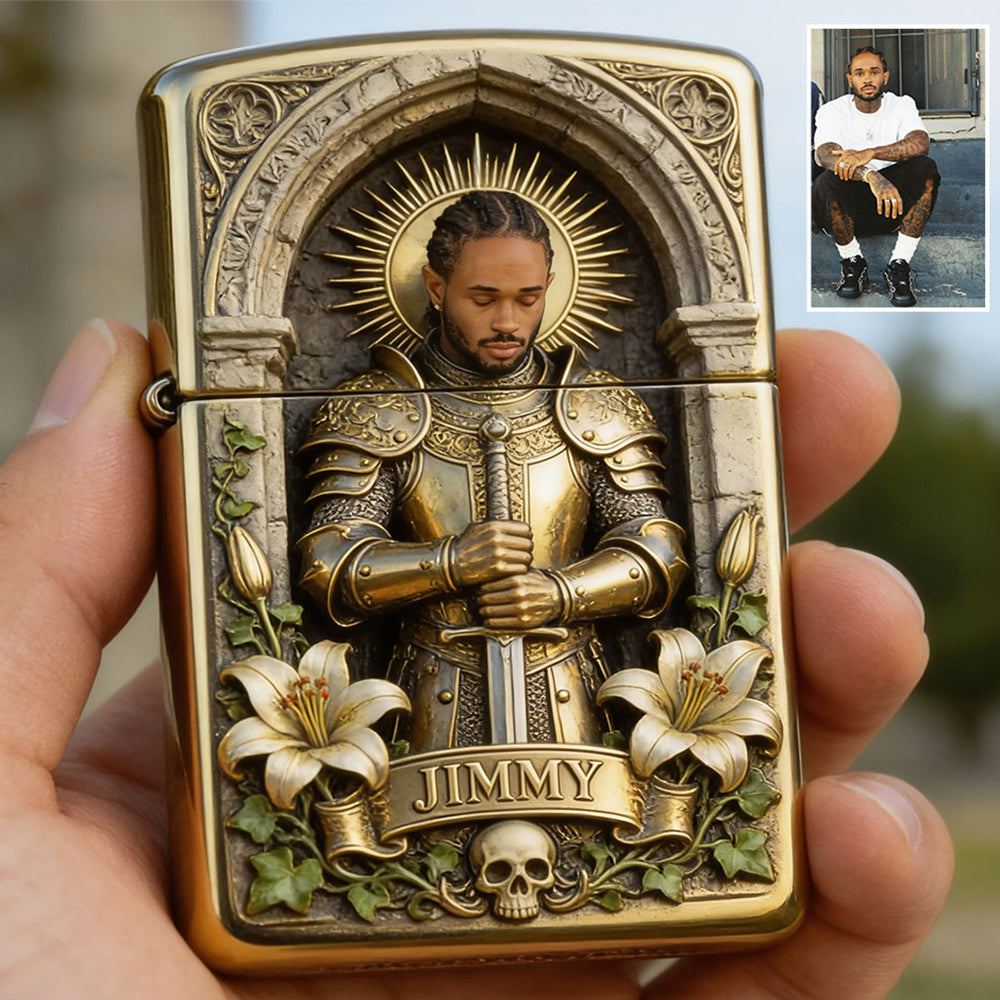 Knight Of God - Personalized Christian Lighter