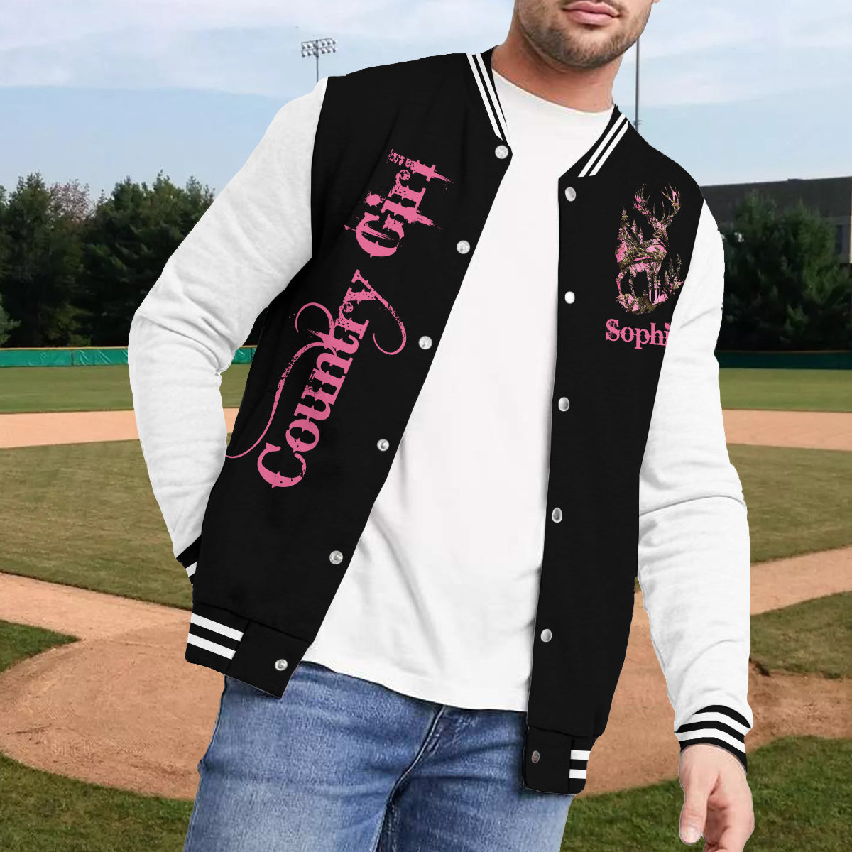 Country Girl - Personalized Hunting Varsity Jacket