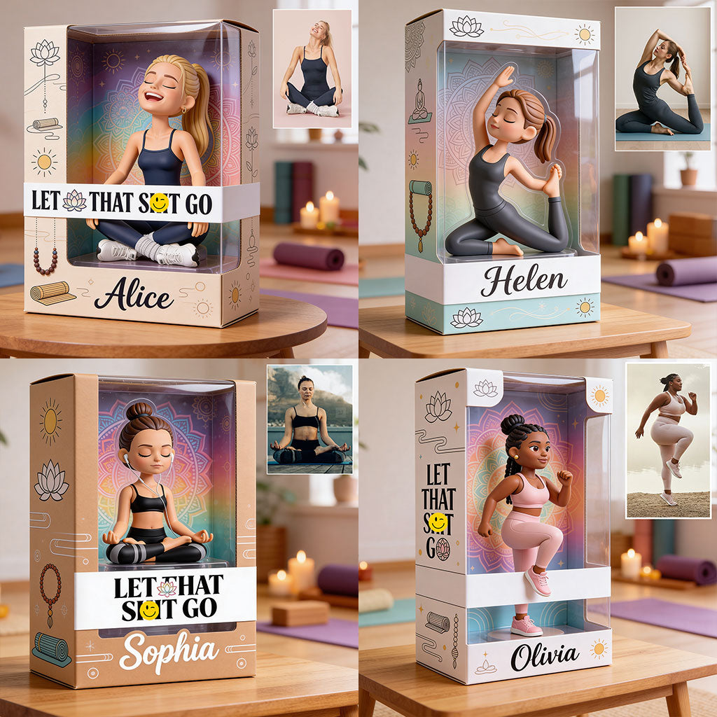 Let That Sh*t Go - Personalized Yoga Custom Shaped Acrylic Plaque