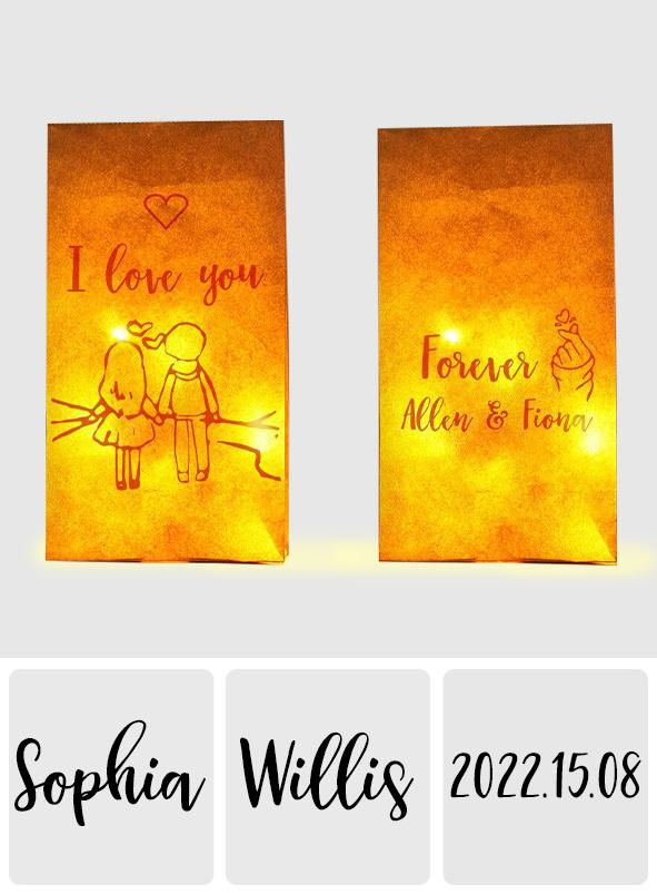 Any Name - Personalized Couple Any Text Envelope Light Lamp