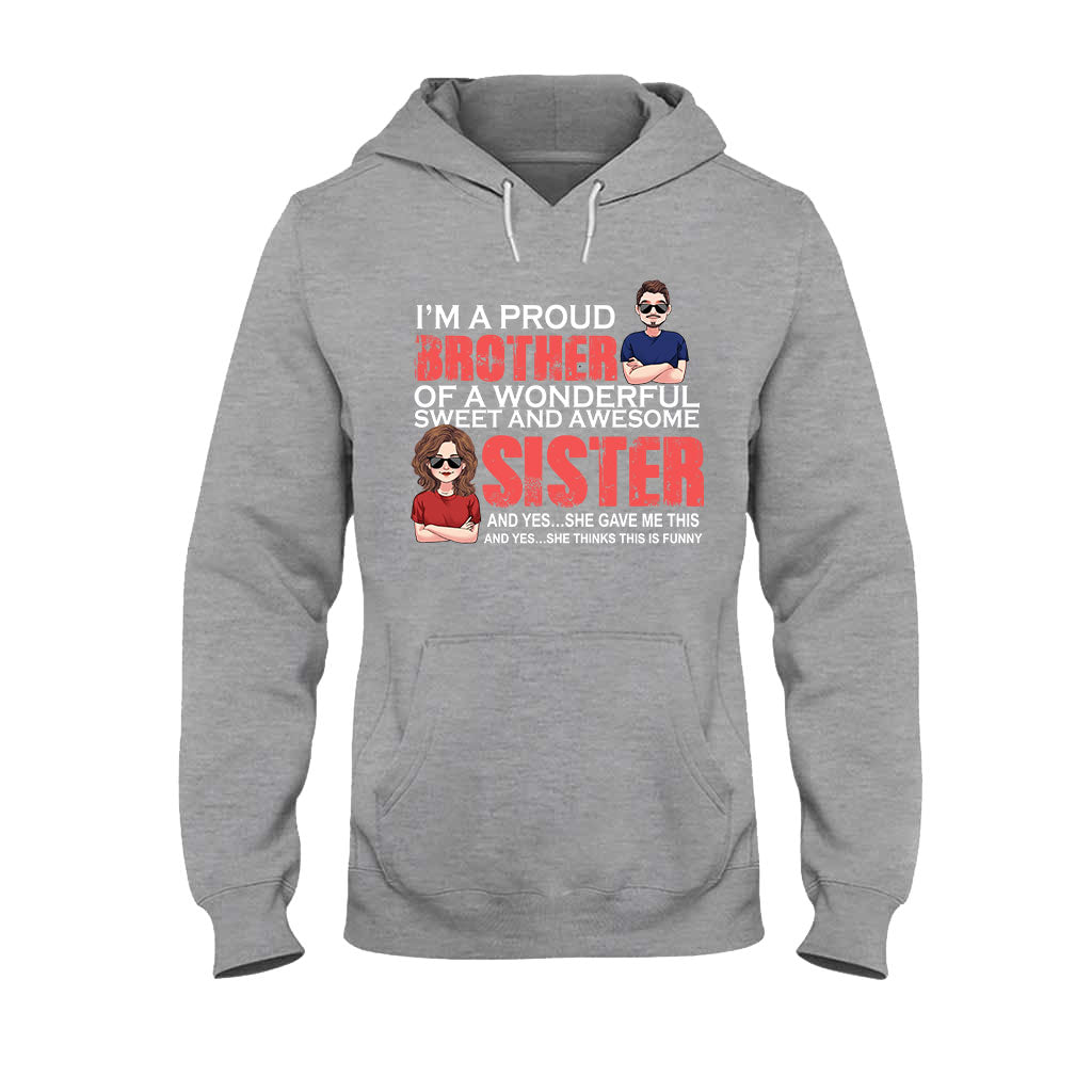 I'm A Proud Brother - Personalized Sibling T-shirt & Hoodie