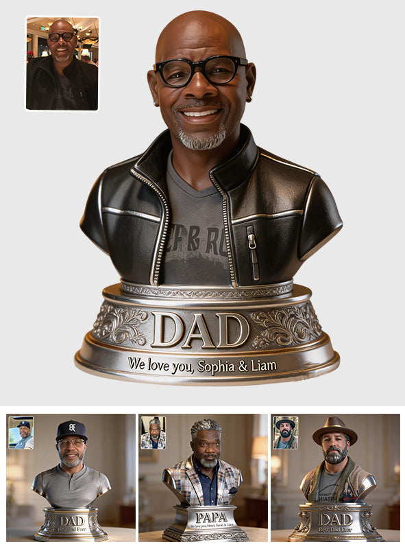 Custom Any Photo, Dad Statue - Personalized Father Custom Shaped Acrylic Plaque