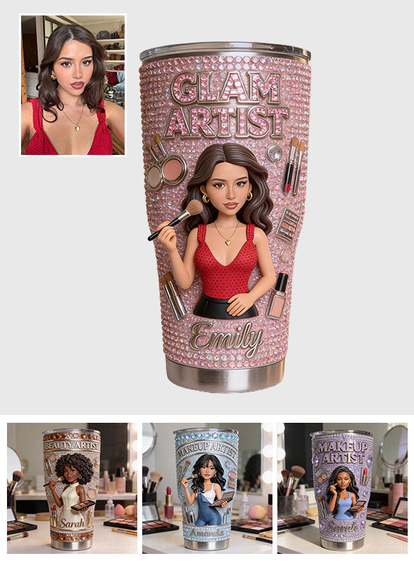 Custom Any Photo - Personalized Makeup Tumbler