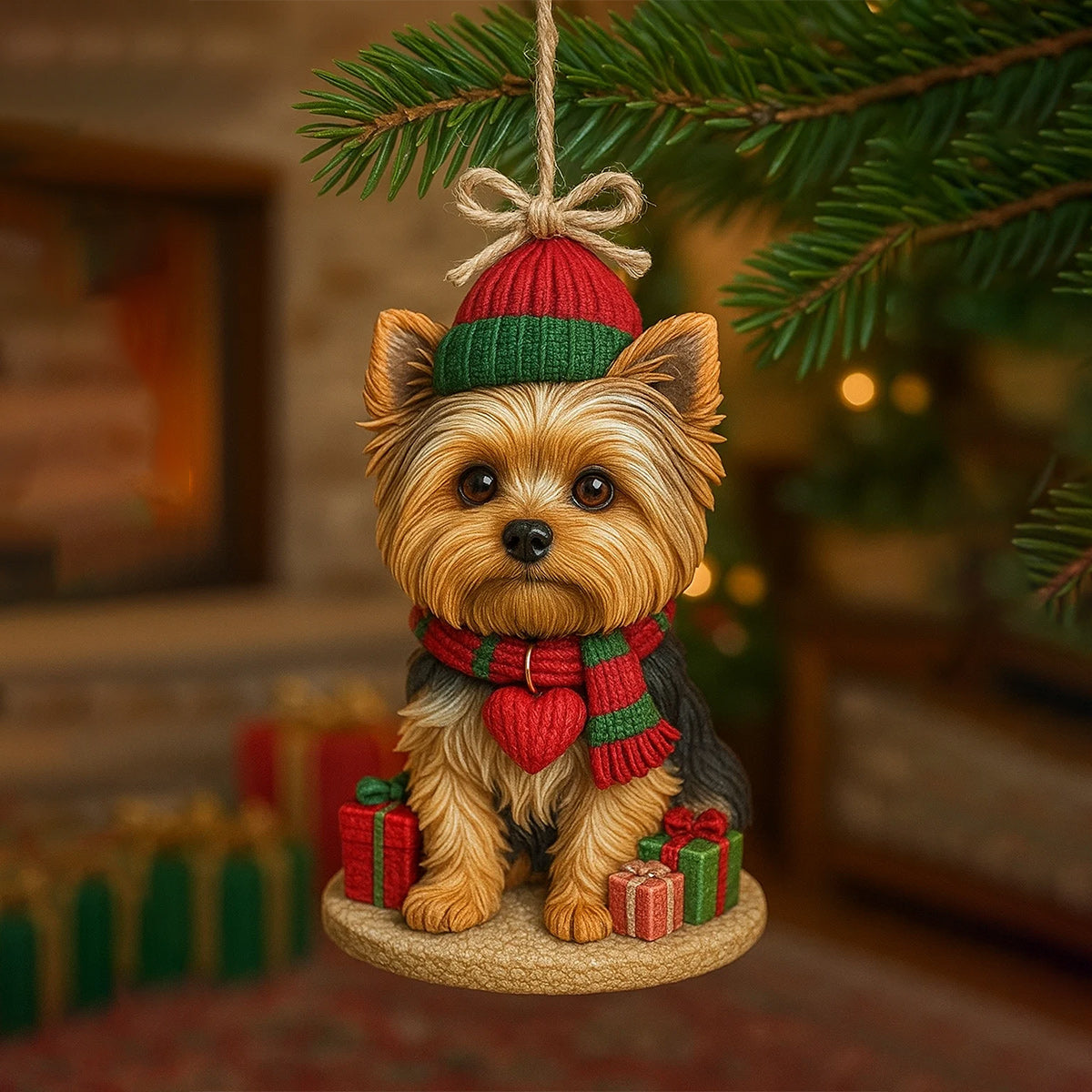Dog Christmas - Personalized Dog Custom Made 3D Minifigure Ornament