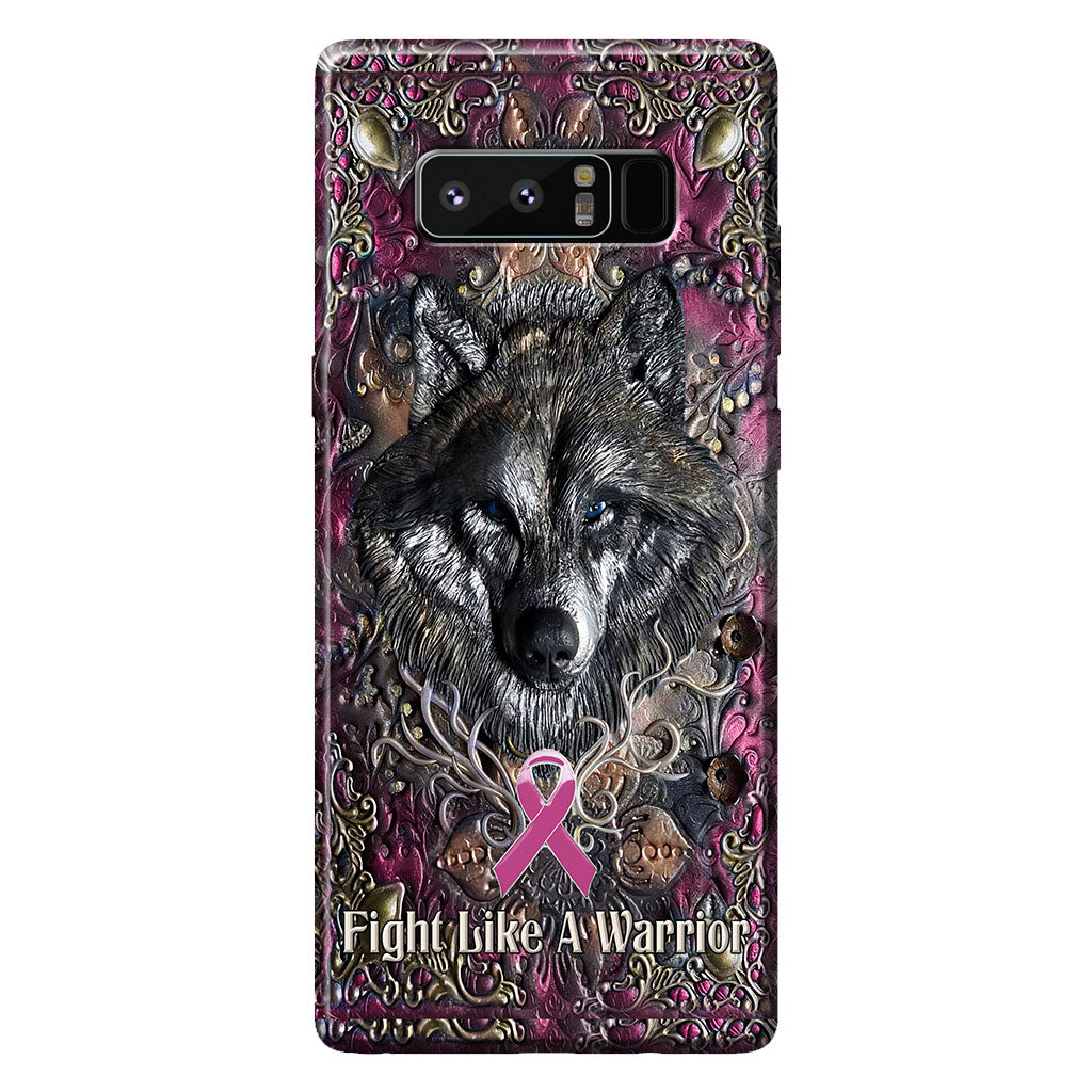 Fight Like A Warrior - Breast Cancer Awareness Personalized 3D Printed Phone Case