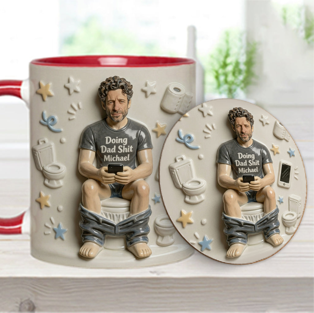 Best Time Of Day - Personalized Father Accent Mug & Coaster