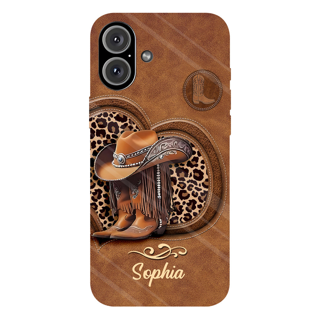 Cowgirl Boots - Personalized Cowgirl Full Print Phone Case