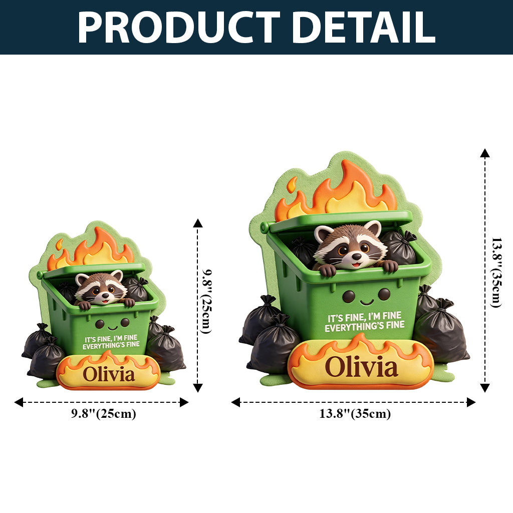 Dumpster Fire - Personalized Colleague Mouse Pad Custom Shape
