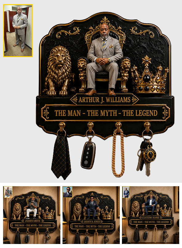 Any Photo The King - Personalized African American Custom Shaped Hanging Rack