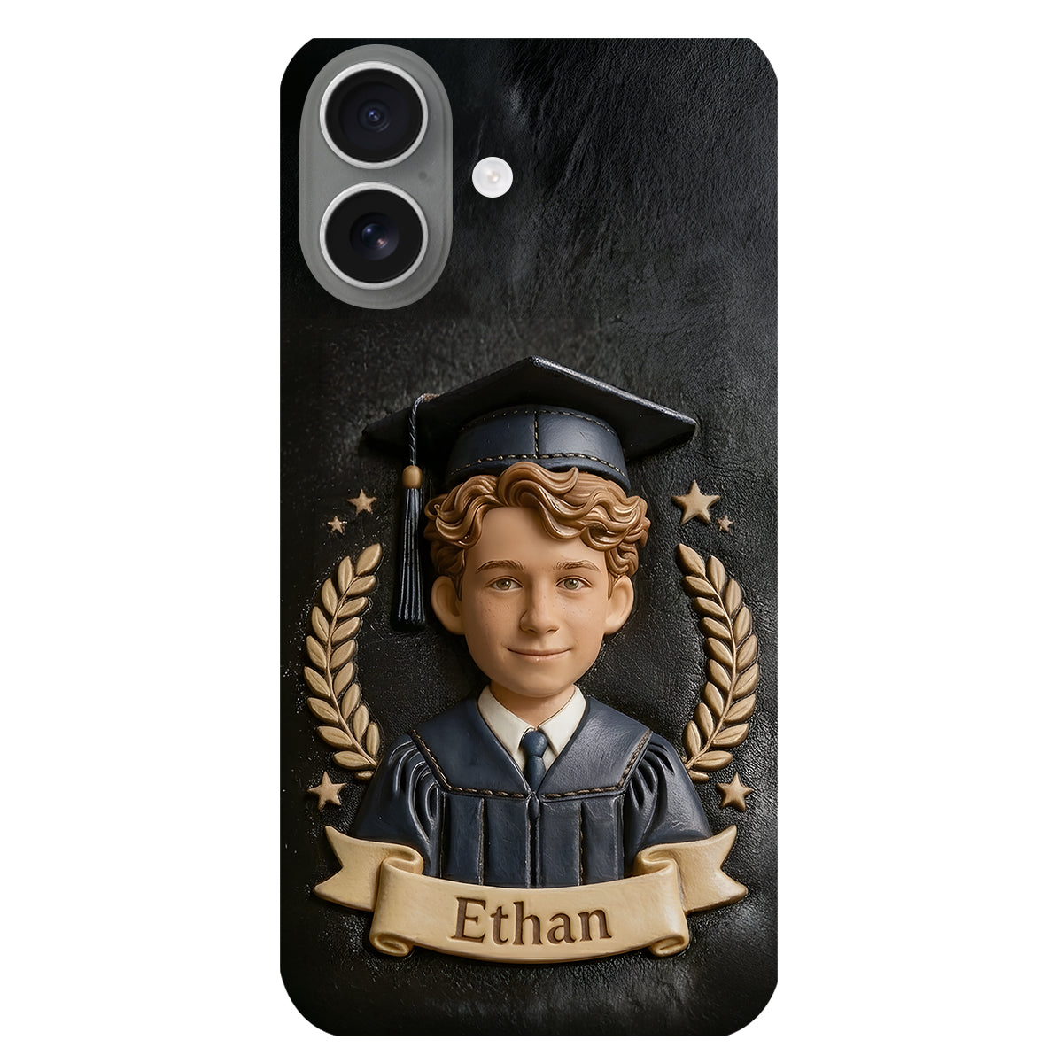 Graduation Gift - Personalized Graduation 3D Embossed Leather Phone Case