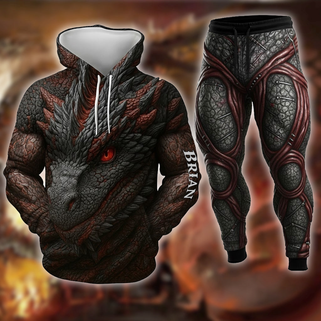 Dragon Lover Gift - Personalized Dragon Hoodie and Sweatpants