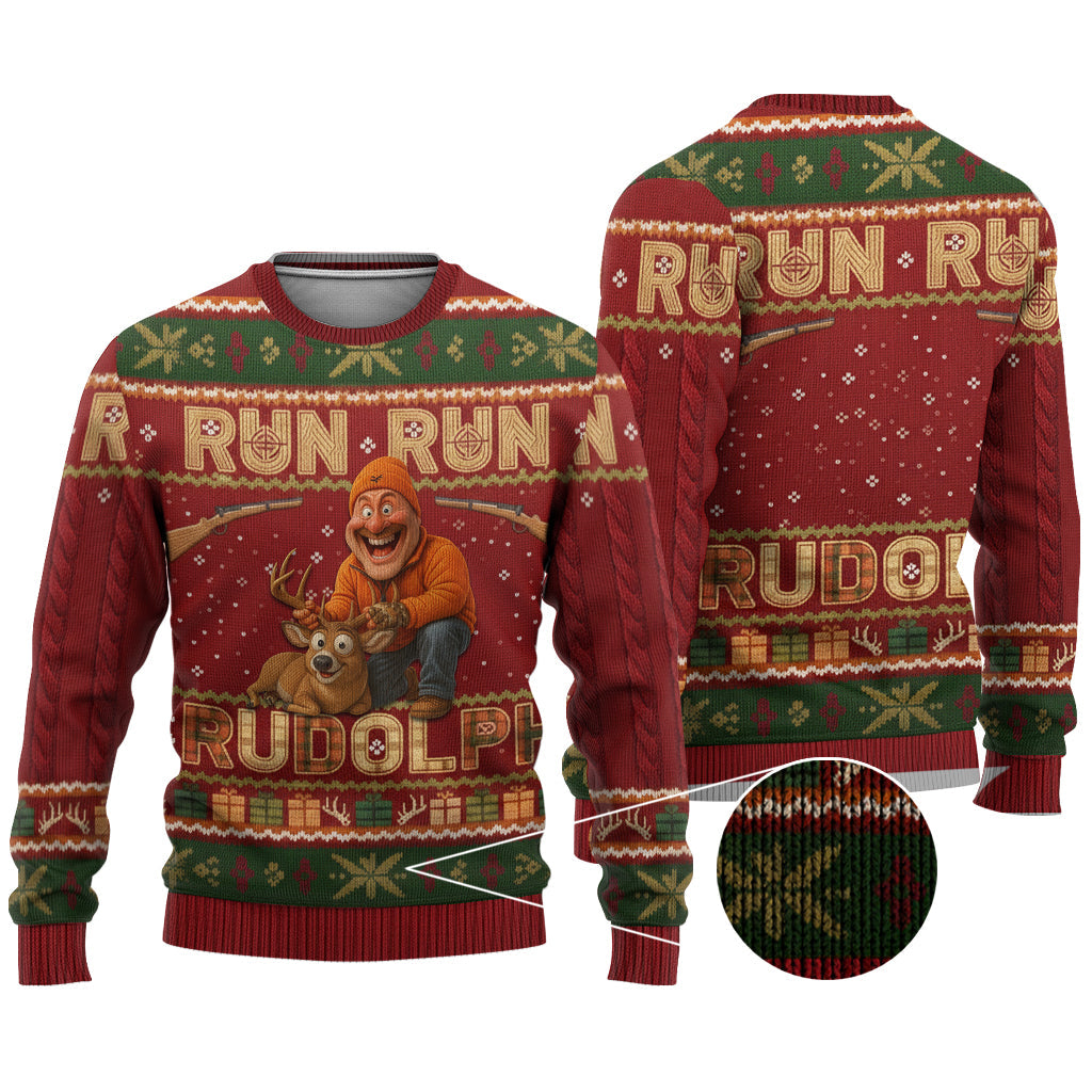 Hunter Rudolph - Personalized Hunting Ugly Sweater
