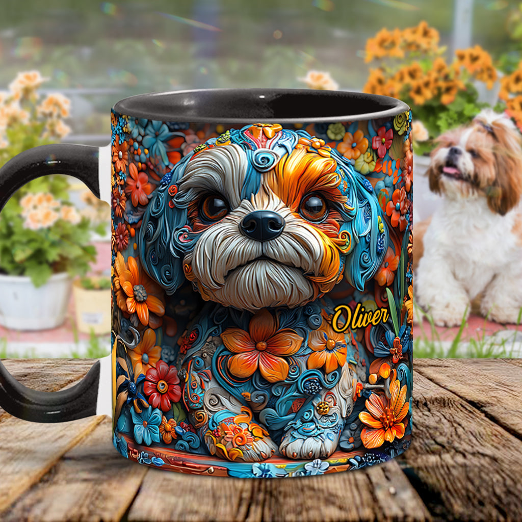Colorful Shih Tzu Dreams - Personalized Dog Accent Mug