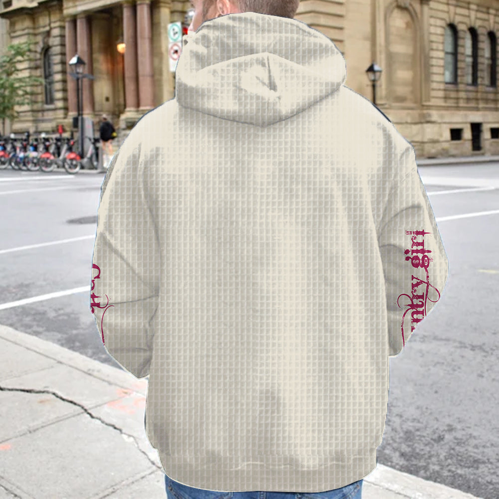 Country Girl - Personalized Hunting Waffle Hoodie