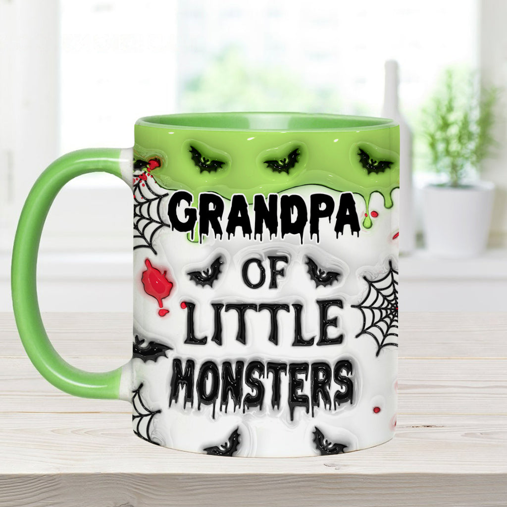 Grandpa Of Little Monsters Any Title - Personalized Grandpa Accent Mug