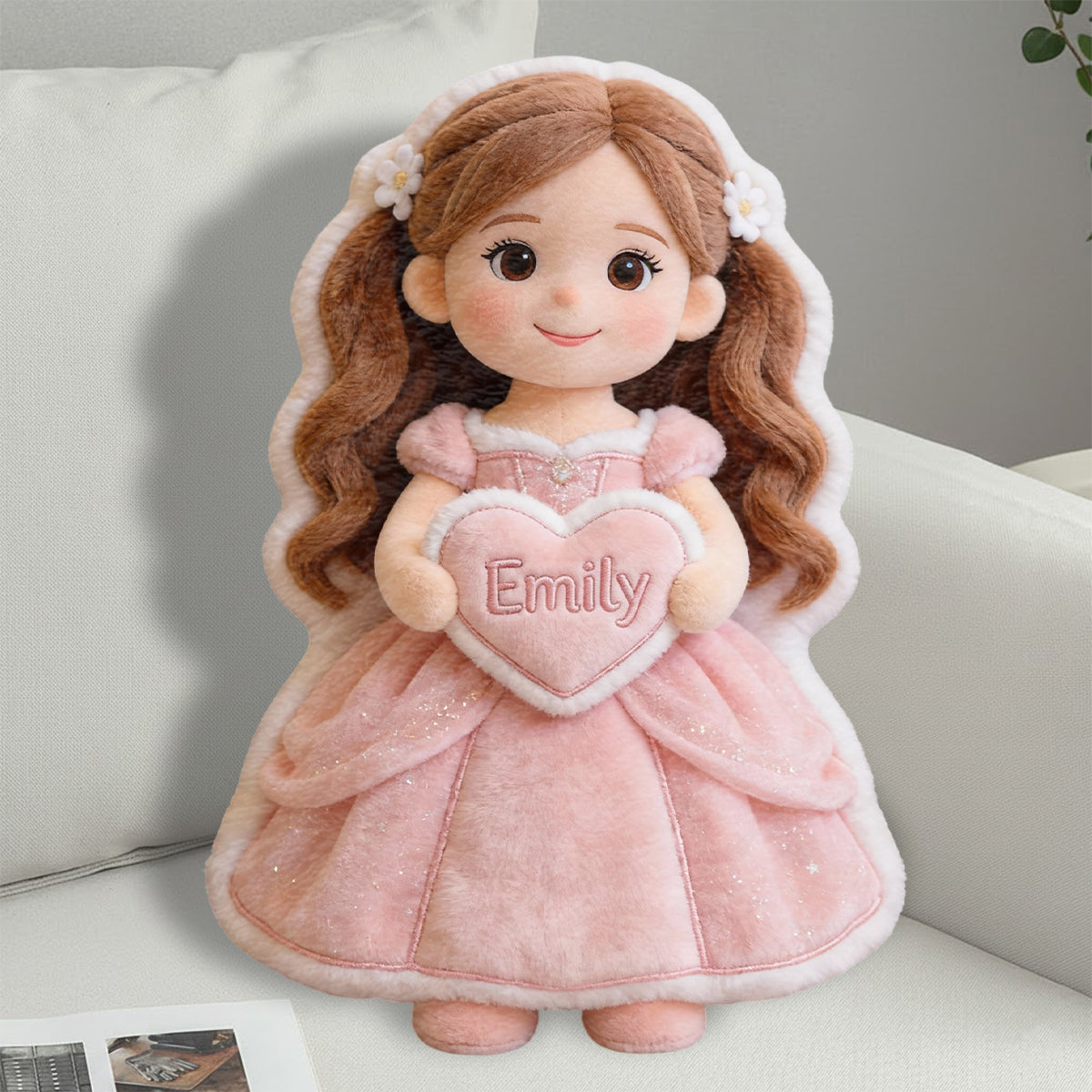 Custom Any Photo Beautiful Princess - Personalized Kid Faux Fur Shaped Pillow