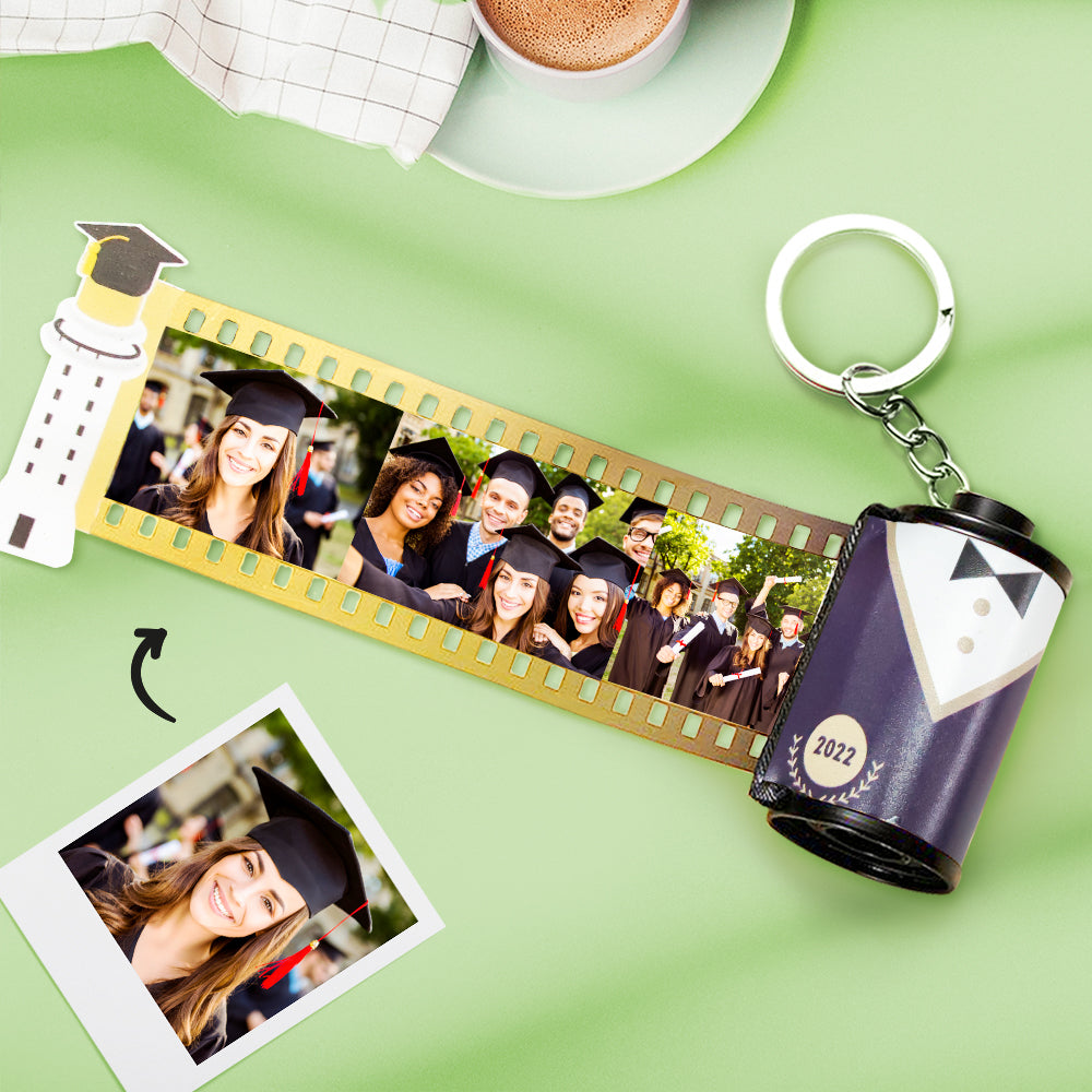 Personalized Graduation Photo Film Roll Keychain
