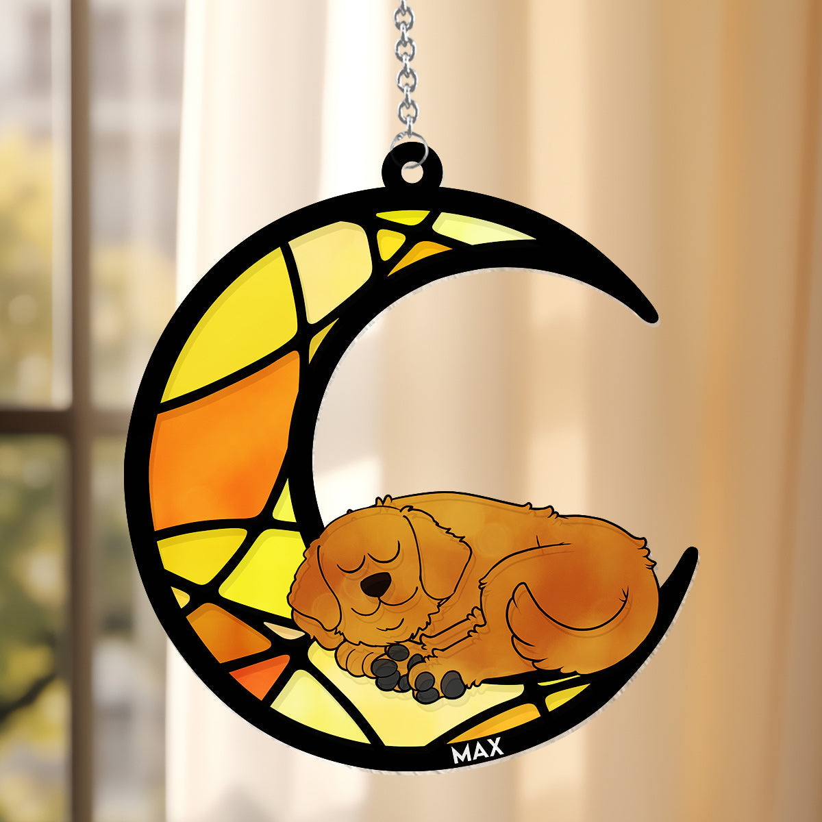 I Will Miss You Forever - Personalized Dog Window Hanging Suncatcher Ornament