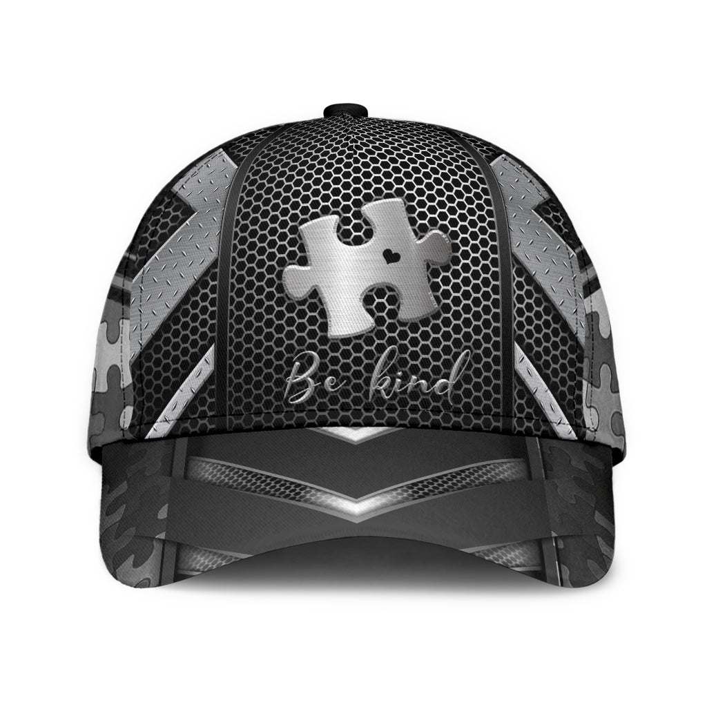 Autism Metal Pattern - Autism Awareness Classic Cap 0921