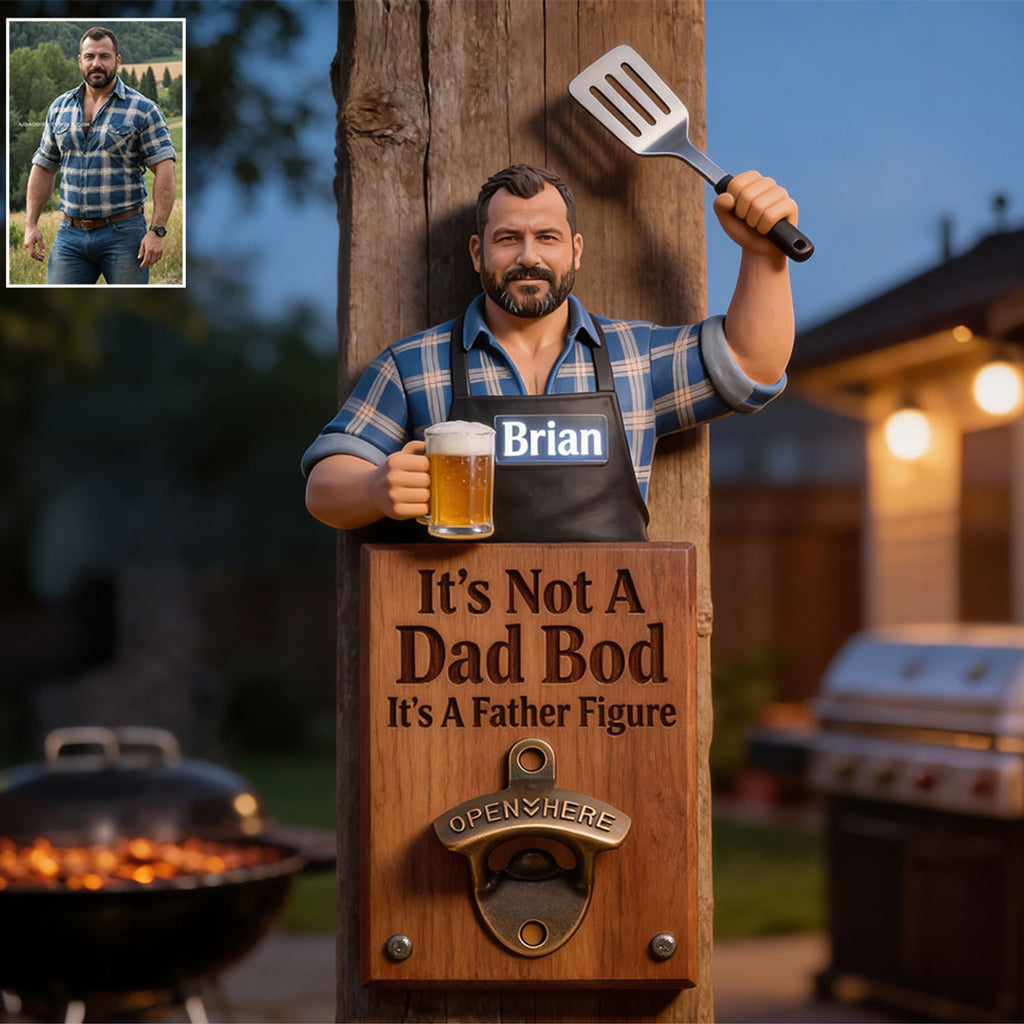 Grill & Brew - Personalized Father Wall Bottle Opener