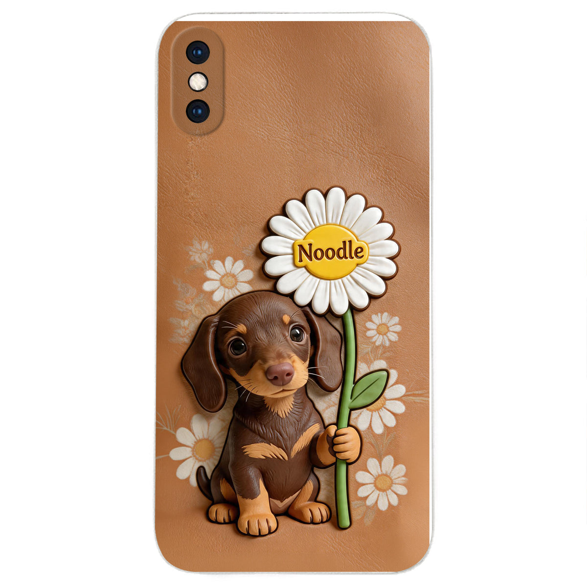 Custom Any Photo - Personalized Dog 3D Embossed Leather Phone Case