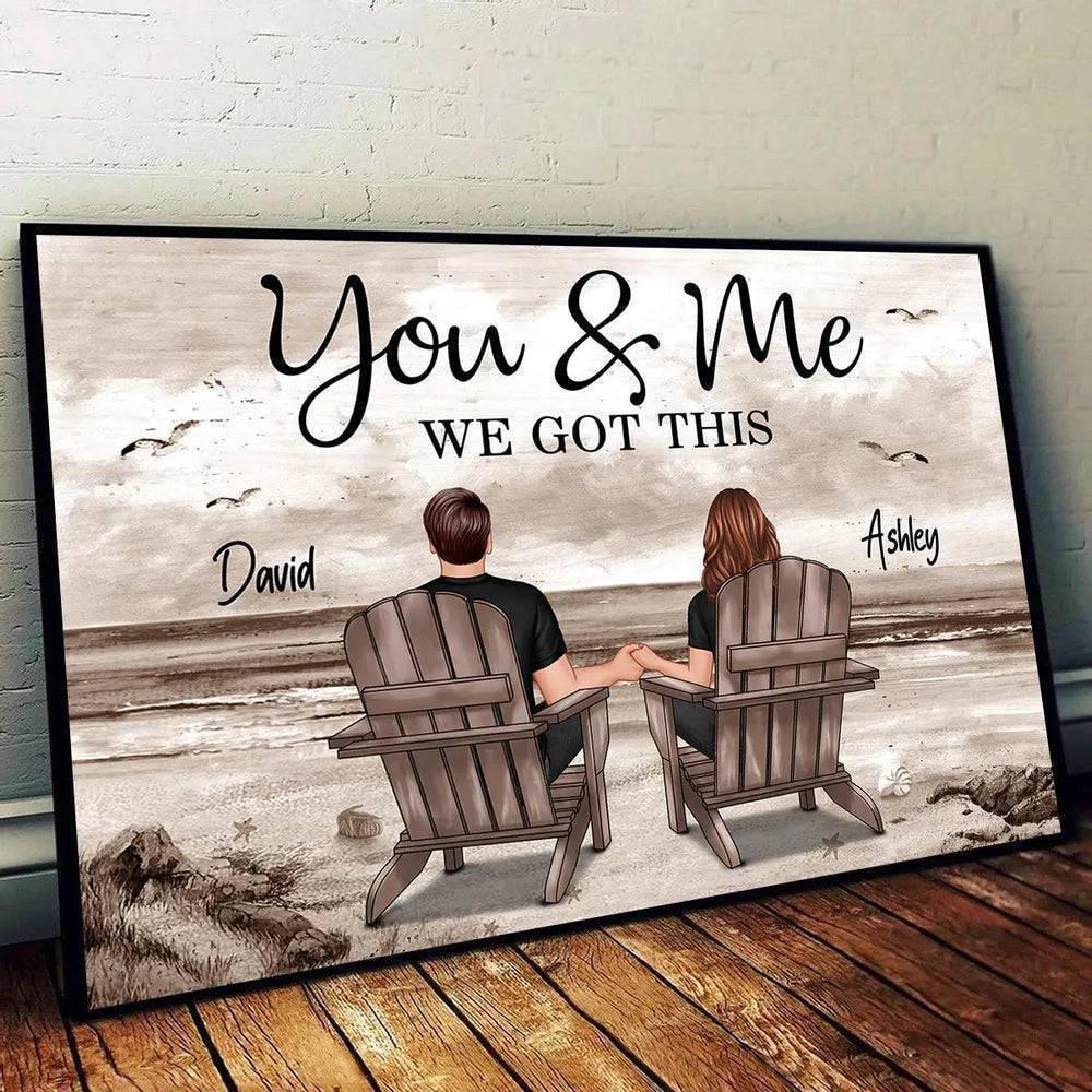 Seaside Memories - Personalized Poster, Canvas, Car Hanger, Pillow, Wallet Card - Unique Gift for Couple, Husband, Wife, Dad, Mom