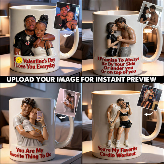 Custom From Any Photo - Personalized Spicy Couple Set Accent Mug with Acrylic Stirrers