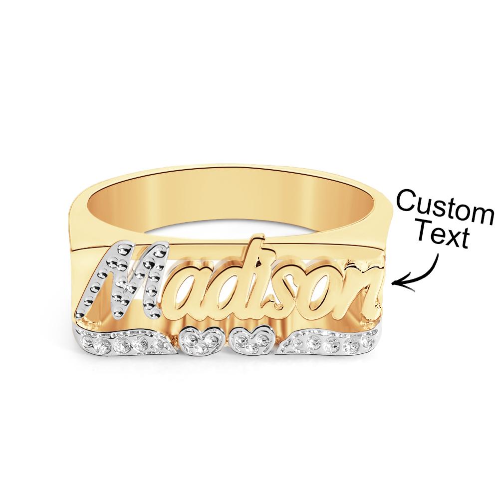 Double Hearts Initial - Personalized Ring
