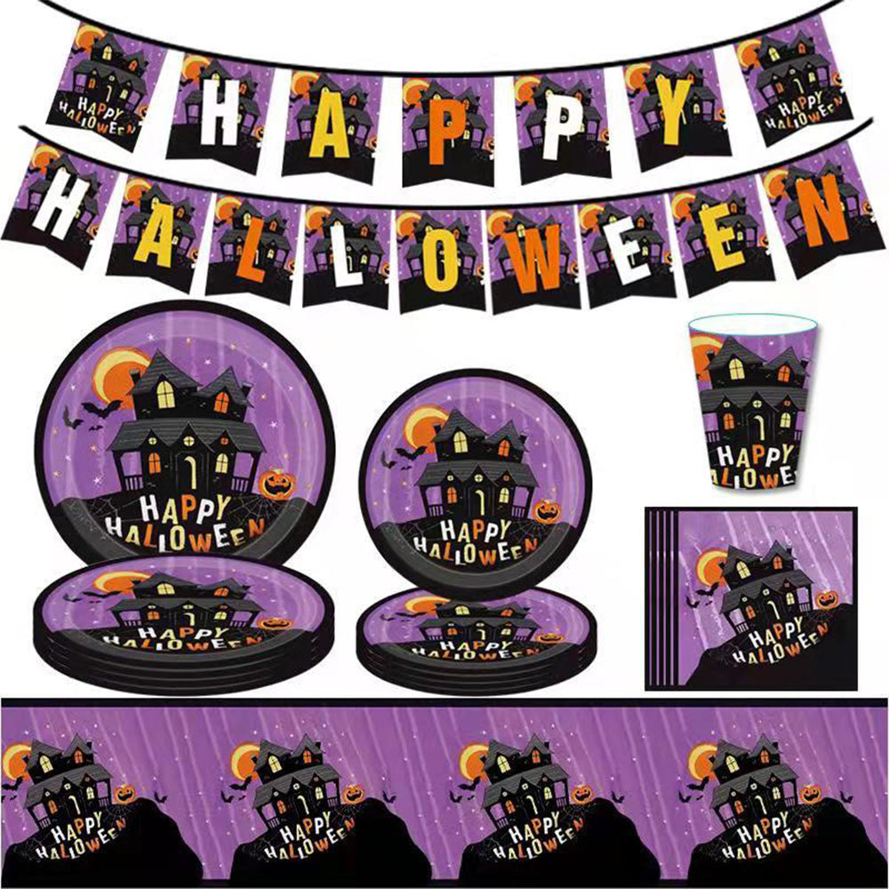 Happy Halloween - Halloween Party Disposable Dinnerware Set